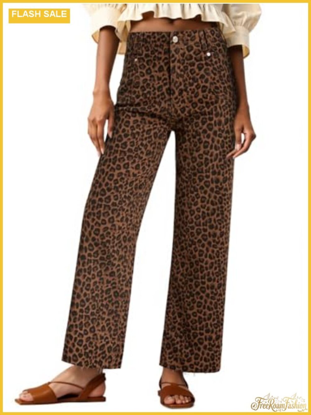 High Waisted Cropped Straight Leg Jeans Raw Hem Denim Pants